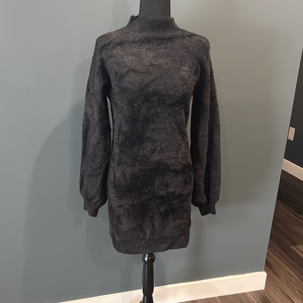 Mock Neck Bodycon Sweater Dress